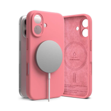 Ringke iPhone 16 Silicone mágneses tok, rózsaszín tok és táska