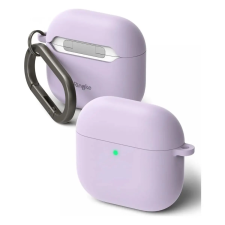 Ringke Silicone - AirPods 4 tok, lila fülhallgató, fejhallgató tok