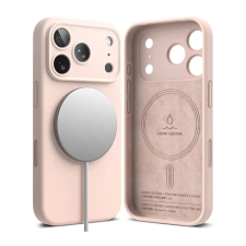 Ringke Silicone Magnetic - iPhone 17 Pro telefon tok, rózsaszín tok és táska