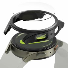  Ringke - Slim + Képernyővédő fólia - Samsung Galaxy Watch7 44mm - Titanium Black (KF2334834) okosóra kellék