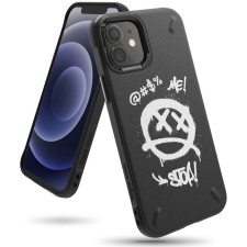 Ringke Telefontok iPhone 12 mini - Ringke Onyx Graffiti - fekete/mintás ütésálló hátlap tok tok és táska