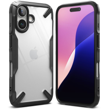 Ringke Telefontok iPhone 16 - Ringke Fusion X Design fekete ütésálló hátlap tok tok és táska