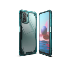 Ringke Xiaomi Redmi Note 10/Note 10S ütésálló hátlap - Ringke Fusion X - turquoise green tok és táska