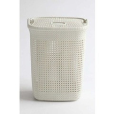 Rio Szennyestartó kötött mintás 52L – 43,9×35,7×52,9 cm Fehér bútor