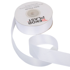 Ripsz szalag fehér 2.5cmx25y dekorációs kellék