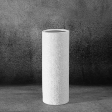  Riso3 kerámia váza Fehér 11x11x30 cm dekoráció
