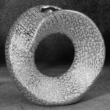  Riso4 kerámia váza Ezüst 23x9x22 cm dekoráció