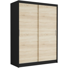  RIVANO III. Gardróbszekrény 150x200x60 - fekete, sonoma bútor