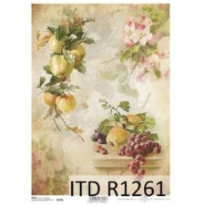  Rizspapír - alma, szőlő dekorációs kellék