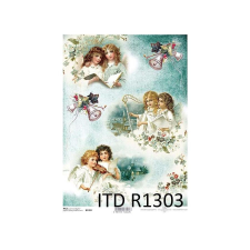  Rizspapír - angyalok dekorációs kellék