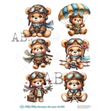  Rizspapir - aranyos állatok dekorációs kellék