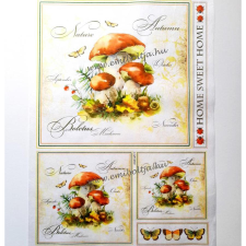  Rizspapír, gombák dekorációs kellék