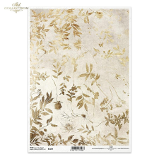  Rizspapír - Háttér levelekkel dekorációs kellék