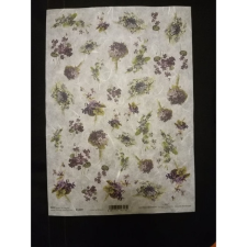 Rizspapír ibolyák decoupage papír
