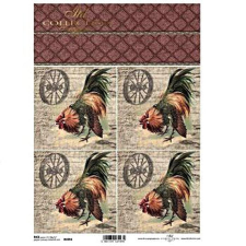  Rizspapír - kakasok dekorációs kellék