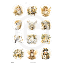  Rizspapír - karácsonyi képek dekorációs kellék