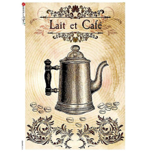  Rizspapír - kávéskanna dekorációs kellék