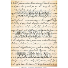  Rizspapír - Kézirásos levél dekorációs kellék