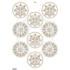  Rizspapir - körök, 7 cm dekorációs kellék