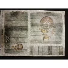 Rizspapír léghajó decoupage papír