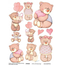  Rizspapír – mackók dekorációs kellék