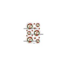  Rizspapír - madár koszorúban dekorációs kellék