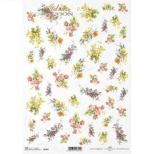  Rizspapír - színes virágcsokrok dekorációs kellék