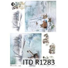  Rizspapír - tél dekorációs kellék