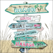  Road Signs sand papírszalvéta 33x33cm,20db-os asztalterítő és szalvéta