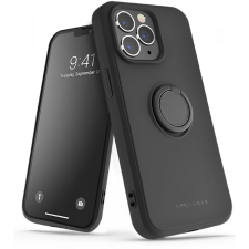 ROAR Amber szilikon hátlap kitámasztó gyűrűvel iPhone 13 Mini fekete mobiltelefon kellék