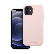 ROAR Apple iPhone 12 prémium szilikon tok velúr béléssel, világos rózsaszín tok és táska