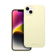 ROAR Apple iPhone 14 Plus prémium szilikon tok velúr béléssel világossárga tok és táska