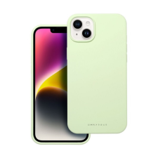 ROAR Apple iPhone 14 Plus prémium szilikon tok velúr béléssel, világoszöld (5903396249693) tok és táska