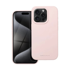 ROAR Apple iPhone 15 Pro prémium szilikon tok velúr béléssel világos rózsaszín tok és táska