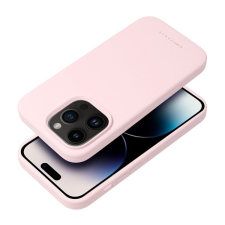 ROAR Apple iPhone 16 prémium szilikon tok velúr béléssel, világosrózsaszín tok és táska