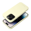 ROAR Apple iPhone 16 prémium szilikon tok velúr béléssel, világossárga