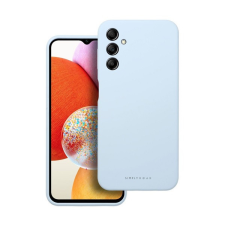 ROAR Samsung Galaxy A14 4G / A14 5G prémium szilikon tok velúr béléssel, világoskék tok és táska