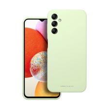ROAR Samsung Galaxy A14 4G / A14 5G prémium szilikon tok velúr béléssel, világoszöld tok és táska