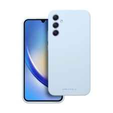 ROAR Samsung Galaxy A34 5G prémium szilikon tok velúr béléssel, világoskék tok és táska