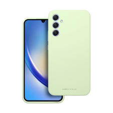 ROAR Samsung Galaxy A34 5G prémium szilikon tok velúr béléssel, világoszöld tok és táska