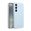 ROAR Samsung Galaxy S24 5G prémium szilikon tok velúr béléssel, világoskék