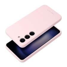 ROAR Samsung Galaxy S24 Ultra 5G prémium szilikon tok velúr béléssel, világos rózsaszín tok és táska