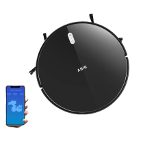  Robot porszívó, 6000Pa szívás, WiFi alkalmazás, Fekete porszívó