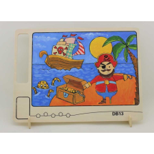 Robotime kreatív fa kétoldalas kalóz kifestőtábla kreatív és készségfejlesztő