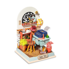 Robotime mini dioráma naplóírási dolgozószoba puzzle, kirakós