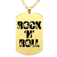 Rock &#039;n&#039; Roll medál lánccal, választható több formában és színben nyaklánc