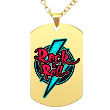 Rock and Roll (3) medál lánccal, választható több formában és színben nyaklánc