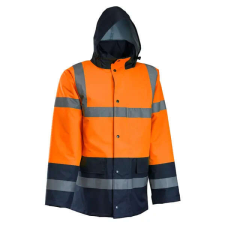 Rock TR466-O-3XL Jól-láthatósági bélelt munkavédelmi télikabát láthatósági ruházat
