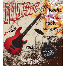 Rock zene, poszter tapéta 225*250 cm tapéta, díszléc és más dekoráció