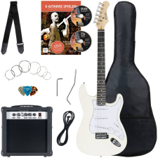 Rocktile Banger'S Pack Elektromos Gitár Szett 7 Darabos Fehér gitár és basszusgitár